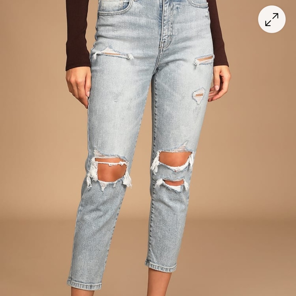 Eunina Lulus Light Blue Distressed Women Jeans